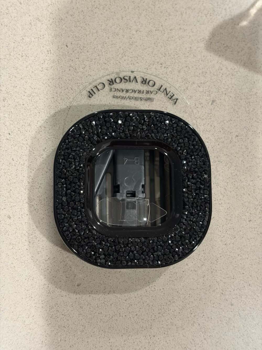 Bath & Body Works Black Glitter Gem Car Fragrance Clip